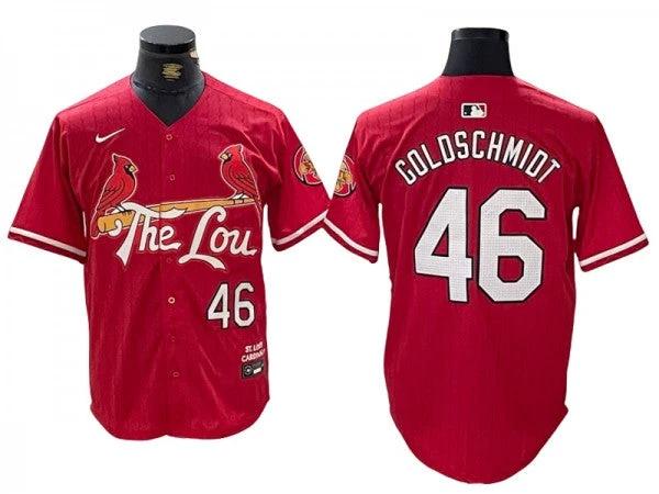 St. Louis Cardinals #46 Paul Goldschmidt Red 2024 City Connect Limited Jersey by My Store