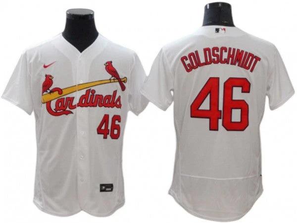 St. Louis Cardinals #46 Paul Goldschmidt White Home Flex Base Jersey by My Store