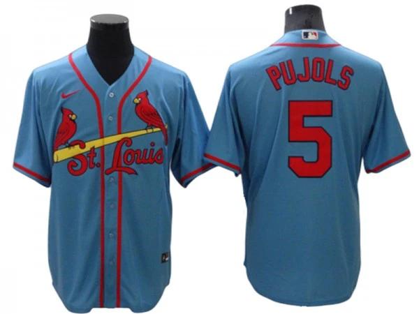 St. Louis Cardinals #5 Albert Pujols Blue Alternate Cool Base Jersey by My Store