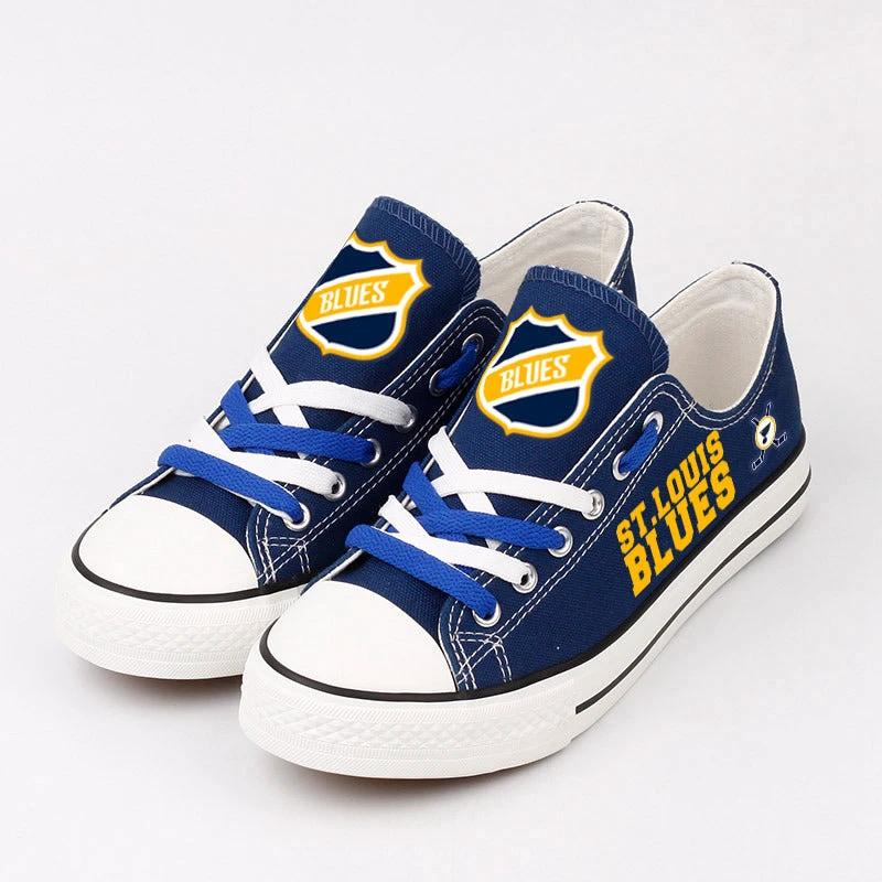 St. Louis Blues Low Top Canvas Sport Sneakers Shoes For Men Women Fans by Crocs