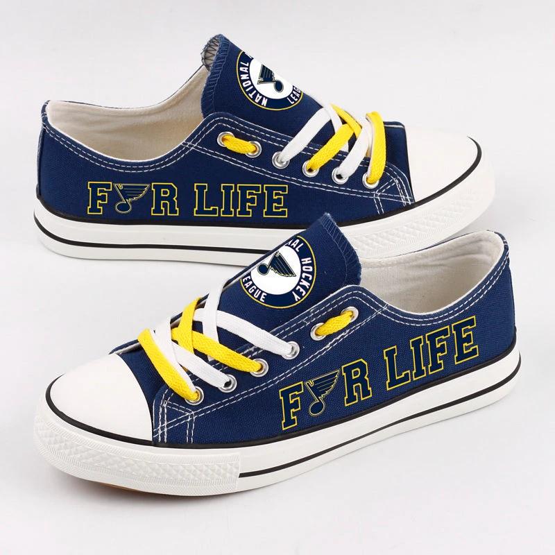 St. Louis Blues Low Top Canvas Sport Sneakers Shoes For Men Women Fans by Crocs