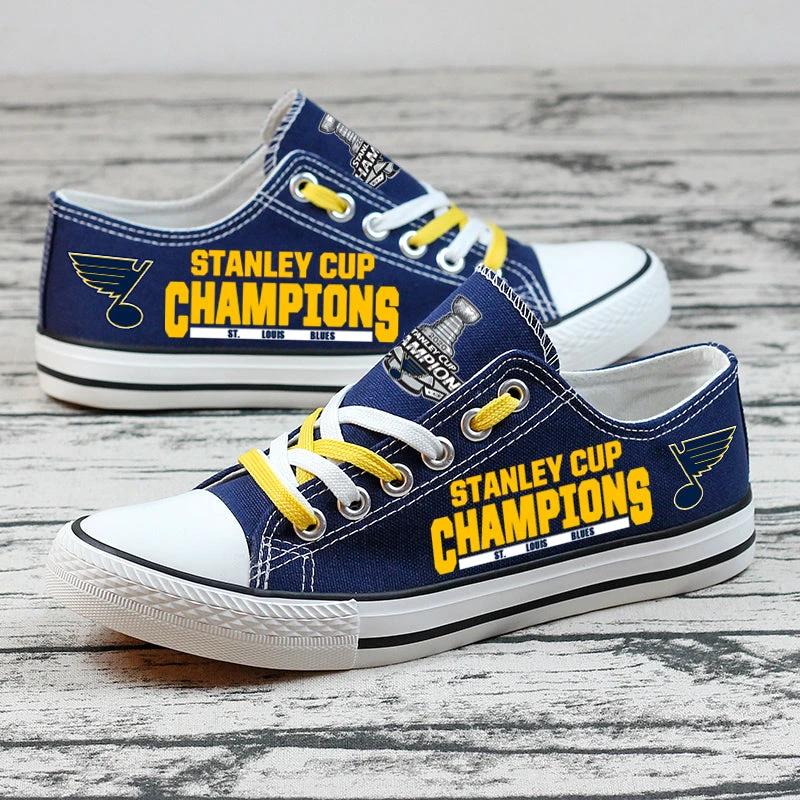 St. Louis Blues Low Top Canvas Sport Sneakers Shoes For Men Women Fans by Crocs