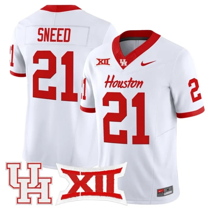 Stacy Sneed Jersey #21 Houston Cougars 2025 Vapor Limited Stitched White by NCAA Football Jersey
