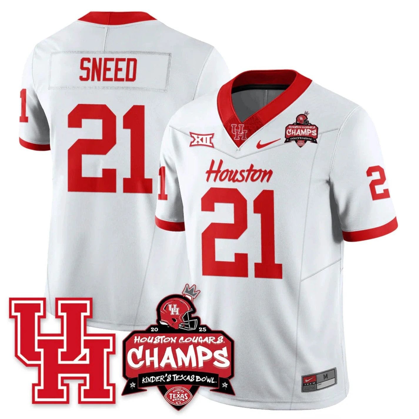Stacy Sneed Jersey #21 Houston Cougar 2025 Texas Bowl Champions Stitched by My Store NCAA Football Jerseys