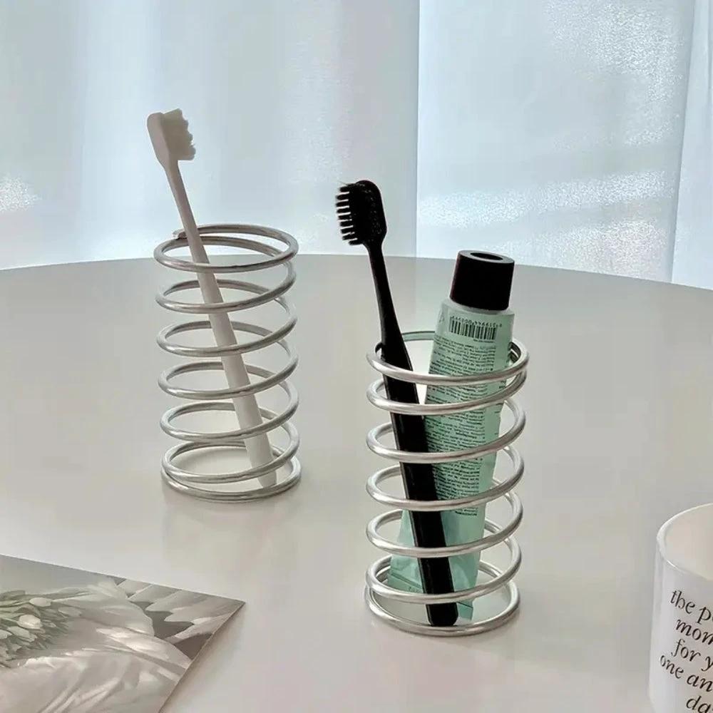 Stainless Steel Spiral Toothbrush Holder by Casa & Beyond