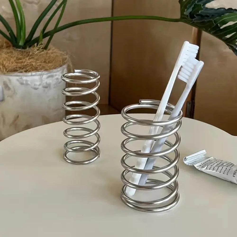 Stainless Steel Spiral Toothbrush Holder by Casa & Beyond