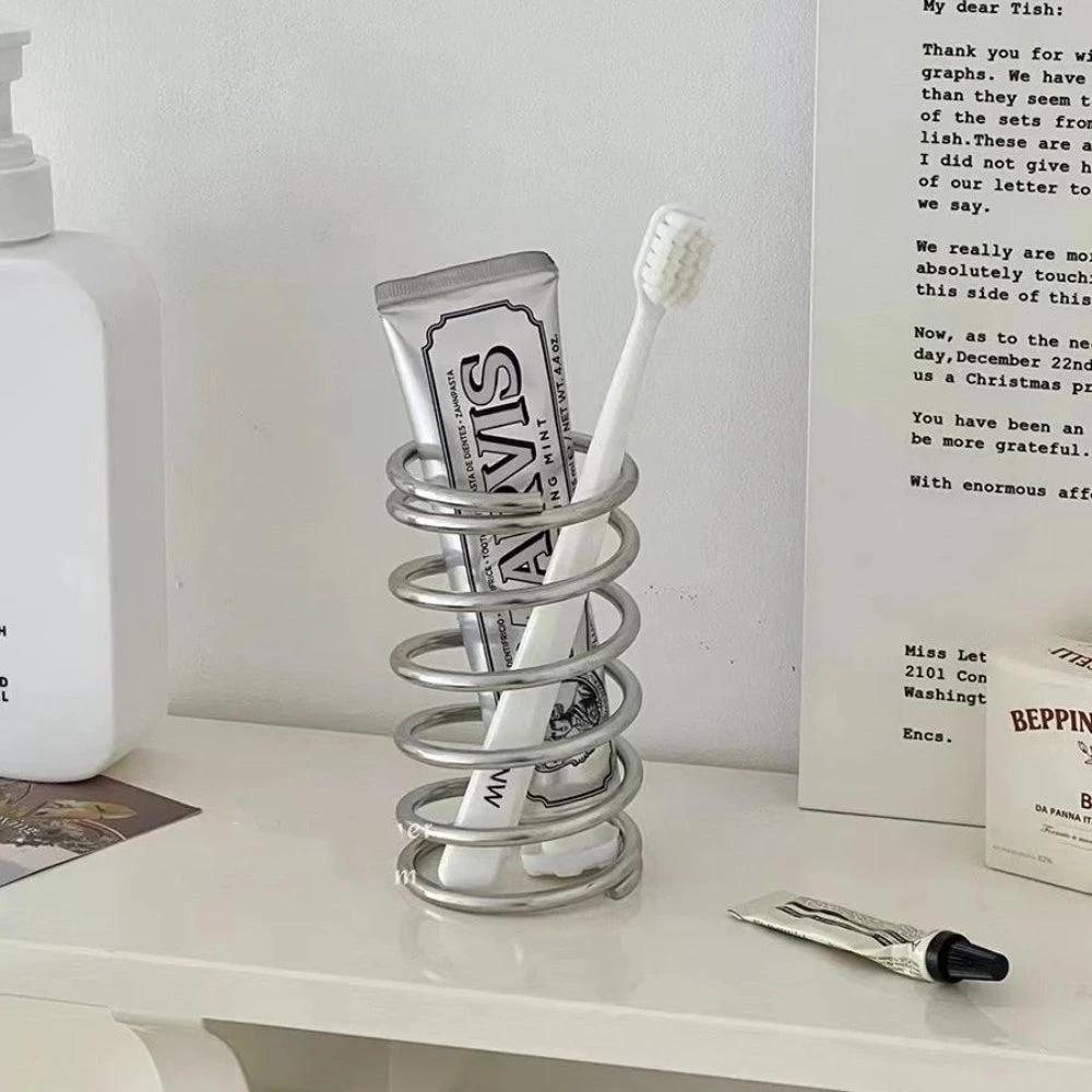 Stainless Steel Spiral Toothbrush Holder by Casa & Beyond