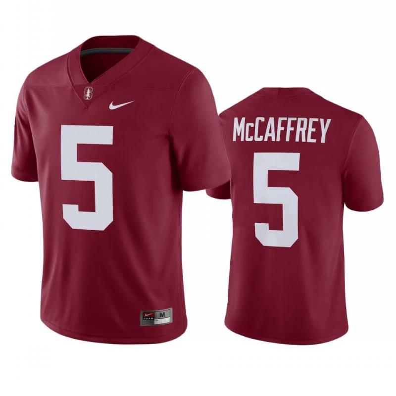 Stanford Cardinal #5 Christian Mccaffrey NCAA Football Jersey Red by My Store