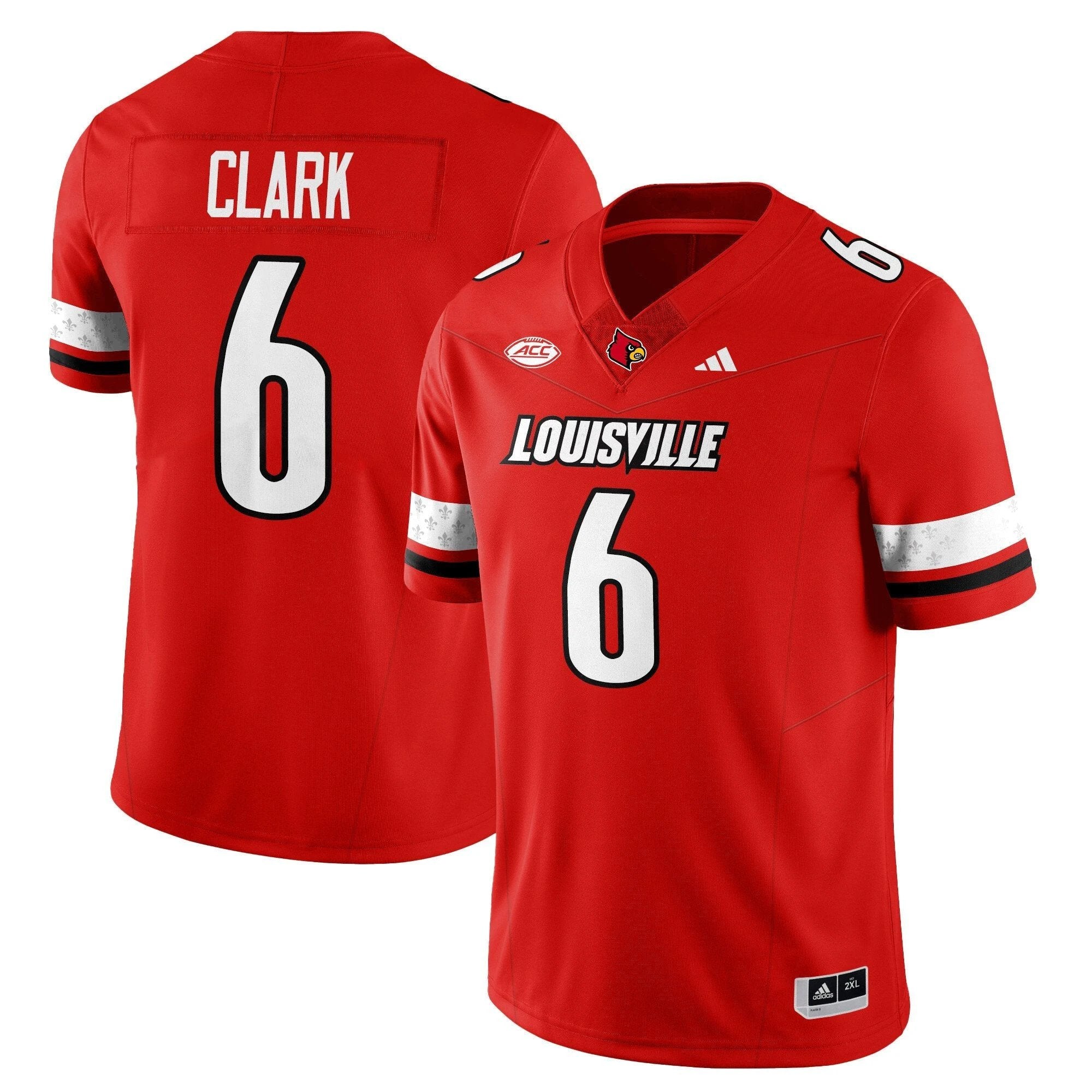 Stanquan Clark Jersey #6 Louisville Football 2025 Vapor Limited Stitched Red by NCAA Football Jersey