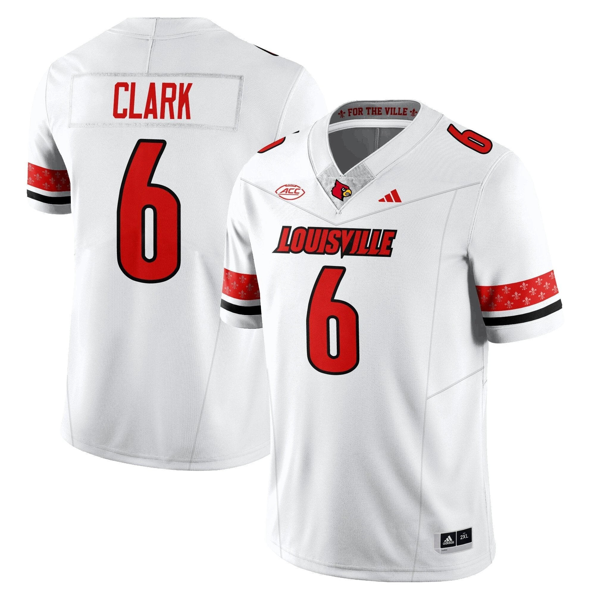Stanquan Clark Jersey #6 Louisville Football 2025 Vapor Limited Stitched White by NCAA Football Jersey
