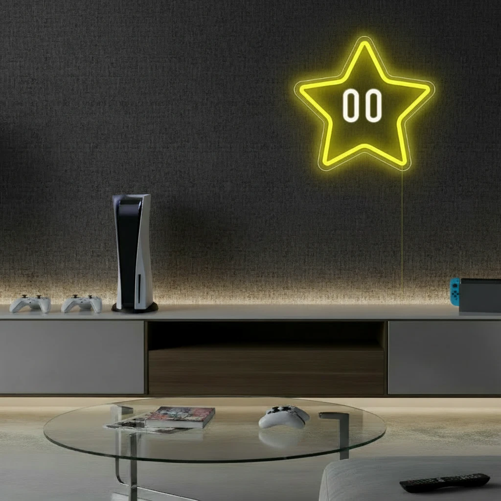 Star Neon Sign Gaming Room Decor Sign by Neonchics