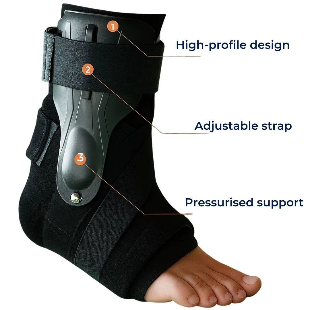 SteadyStep | Ankle Support Brace – Sprain Stabilisation – Soft Low-Bulk Support – Prevents Twisting – Speeds Recovery – Reduces Swelling Bowlift by Bowlift