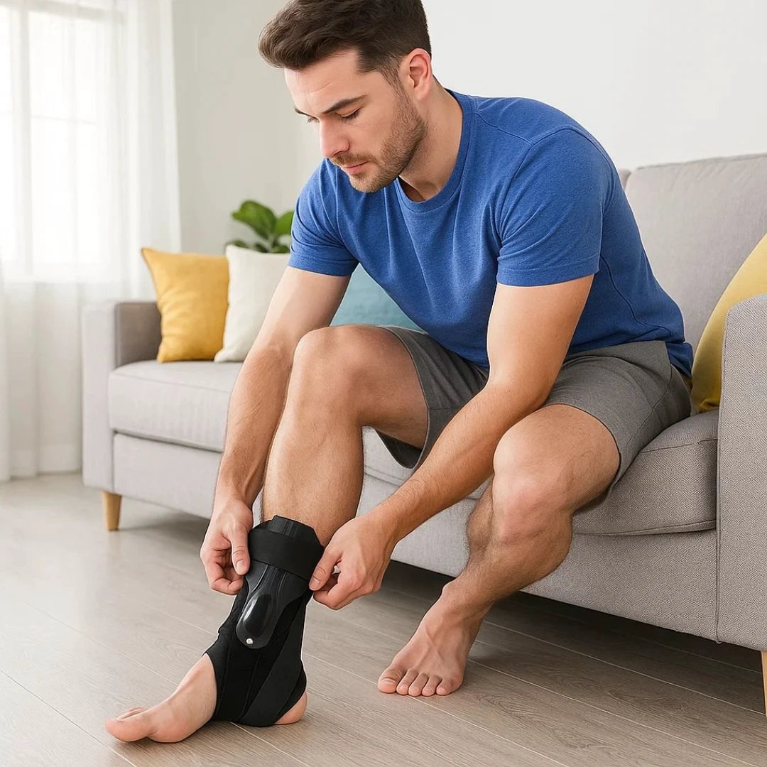 SteadyStep | Ankle Support Brace – Sprain Stabilisation – Soft Low-Bulk Support – Prevents Twisting – Speeds Recovery – Reduces Swelling Bowlift by Bowlift
