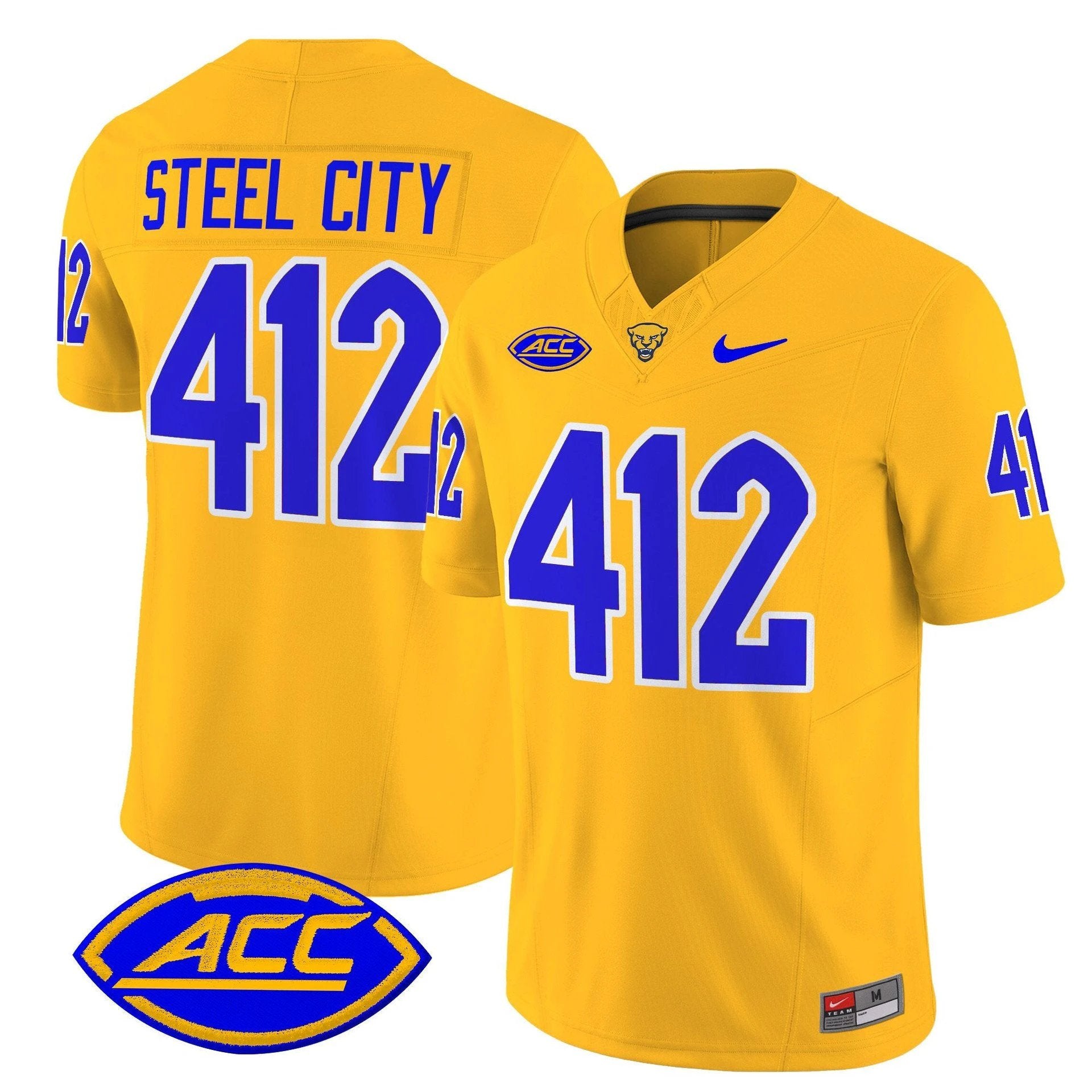 Steel City Jersey #412 Pittsburgh Panthers 2025 Limited Stitched by My Store NCAA Football Jerseys