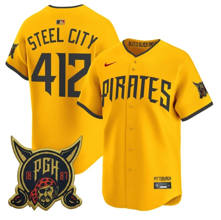 Steel City Jersey #412 Pittsburgh Pirates 2026 City Connect Premier Stitched by My Store