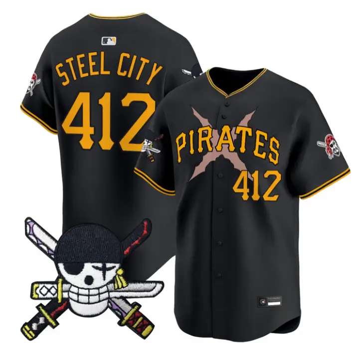 Steel City Jersey #412 Pittsburgh Pirates One Piece Zoro Patch Stitched by My Store