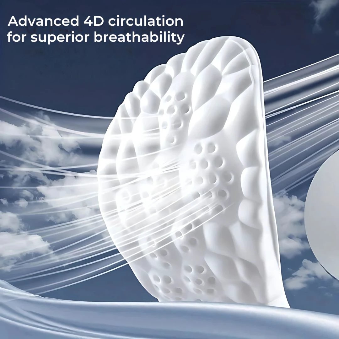 StepEase Cloud 4D Orthopedic Insoles for Foot Pain Relief | Heel pain Relief - Shock Absorption Insoles - Foot Comfort - Posture Support Bowlift by Bowlift