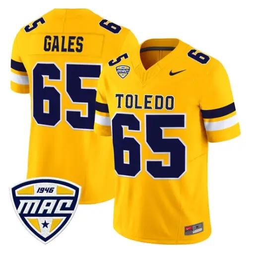 Stephen Gales Jersey #65 Toledo Rockets 2026 Vapor Limited Stitched by My Store NCAA Football Jerseys