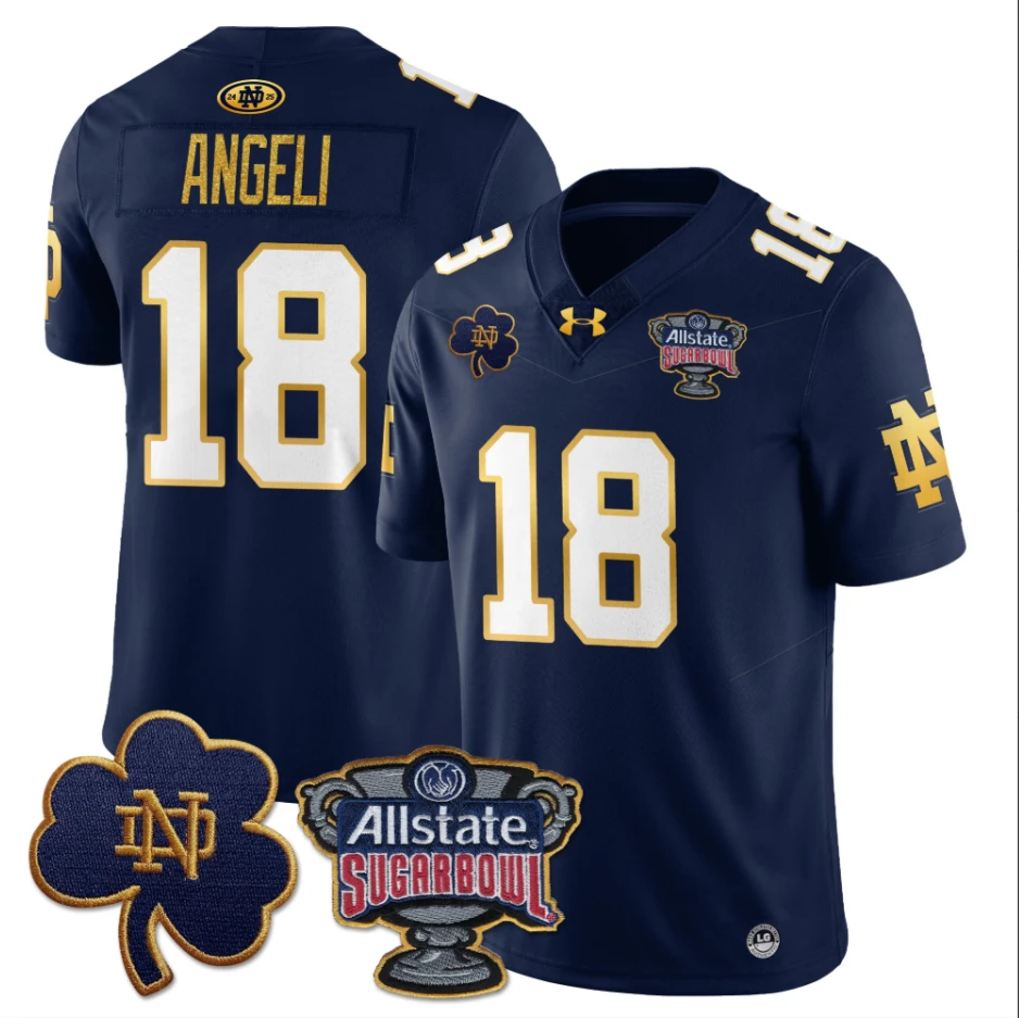Steve Angeli Jersey #18 Notre Dame Fighting Irish Allstate Sugar Bowl Navy by My Store