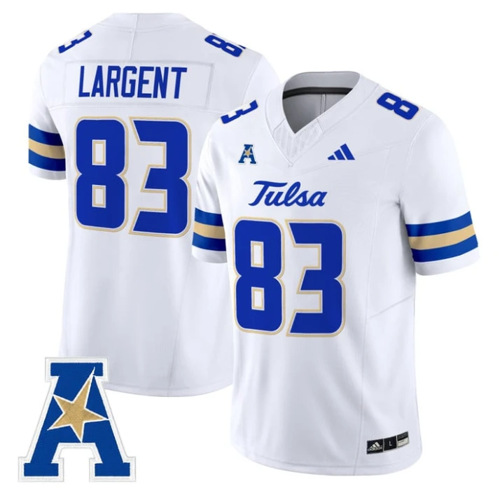 Steve Largent Jersey #83 Tulsa Golden Hurricane 2025 Vapor Stitched White by My Store NCAA Football Jerseys