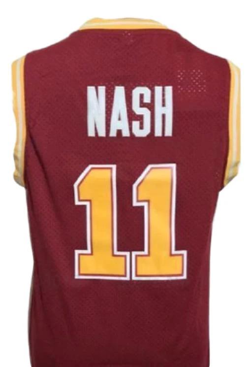 Steve Nash Jersey #11 College Basketball Sewn Maroon by My store basketball