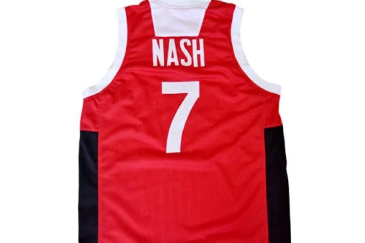 Steve Nash Jersey #7 Team Canada Basketball Red by My store basketball