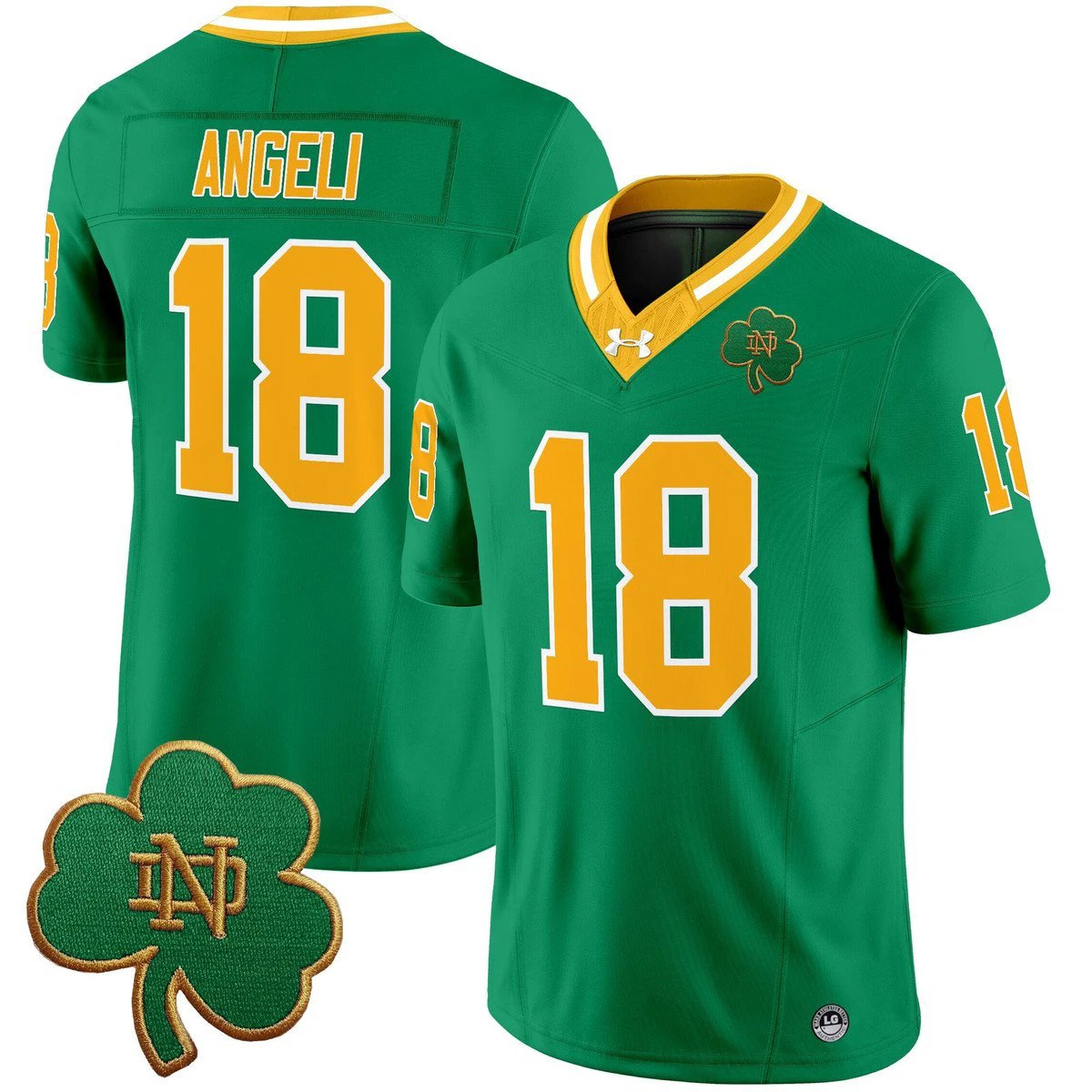 Steve Angeli Jersey #18 Notre Dame 2025 Vapor Limited V3 Stitched by My Store NCAA Football Jerseys