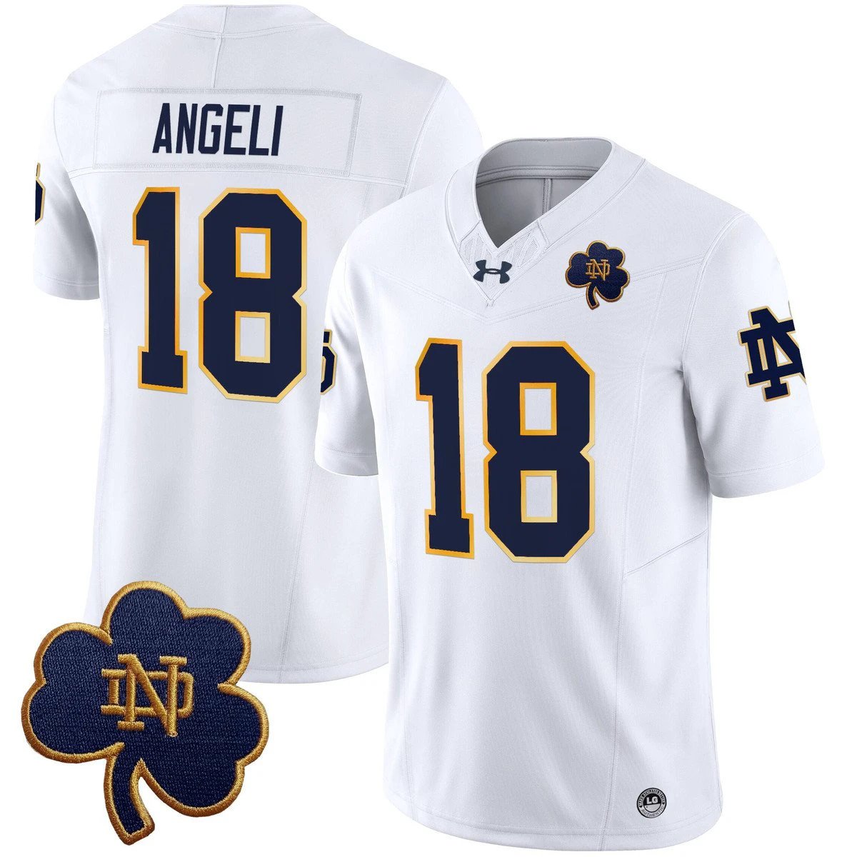 Steve Angeli Jersey #18 Notre Dame 2025 Vapor Limited V3 Stitched by My Store NCAA Football Jerseys