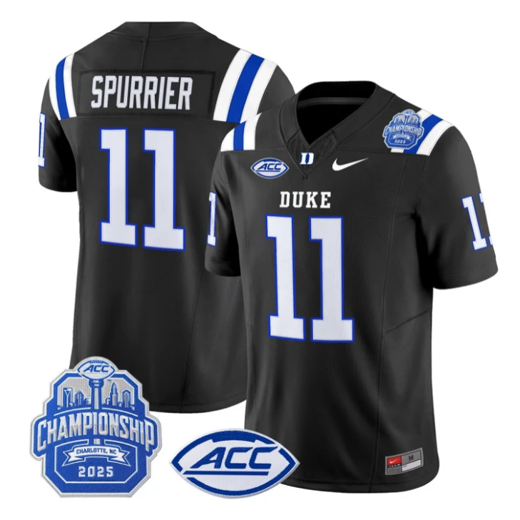 Steve Spurrier Jersey #11 Duke Blue Devils 2025 ACC Championship Stitched by My Store NCAA Football Jerseys