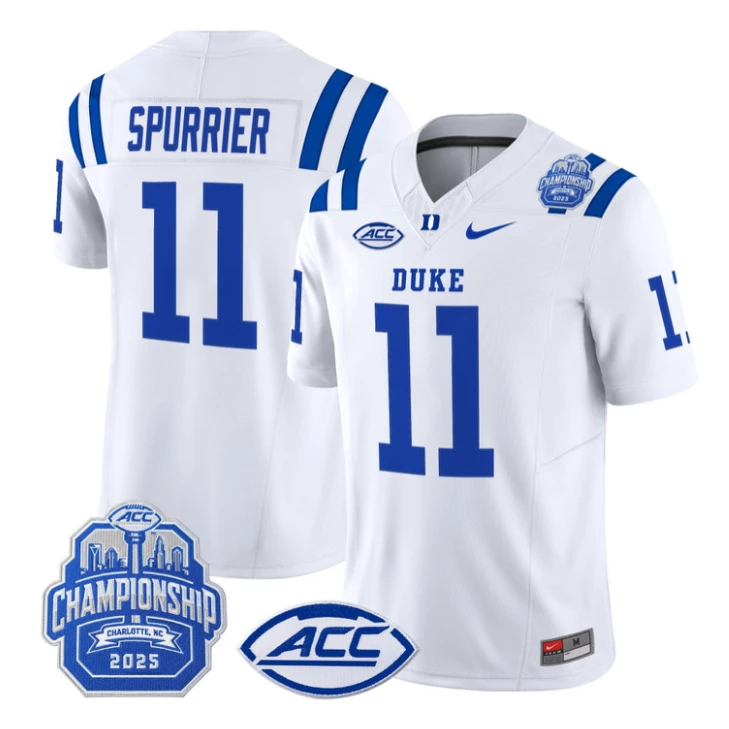 Steve Spurrier Jersey #11 Duke Blue Devils 2025 ACC Championship Stitched by My Store NCAA Football Jerseys