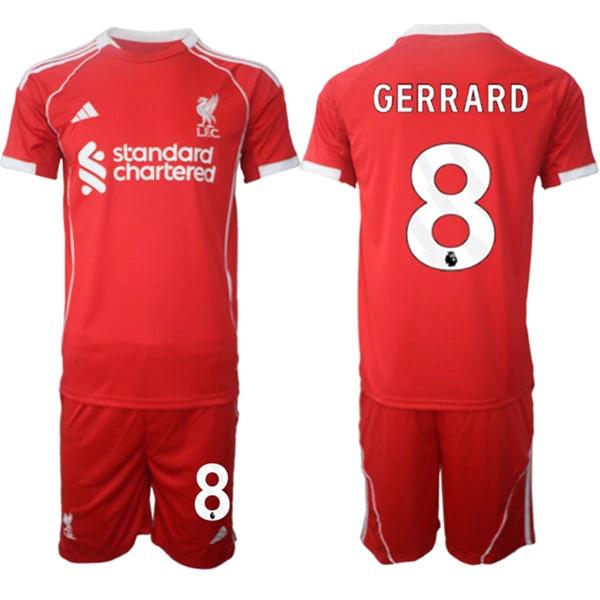 Steven Gerrard Jersey #8 Liverpool Red Home 2025-26 Soccer Suit by Soccer Jersey