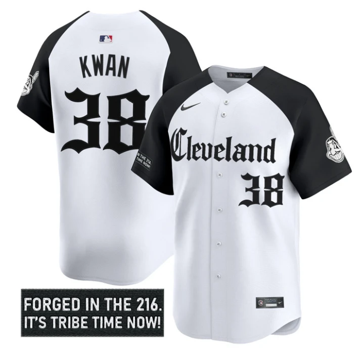 Steven Kwan Jersey #38 Cleveland Indians Gothic Iron Edition Stitched by My Store