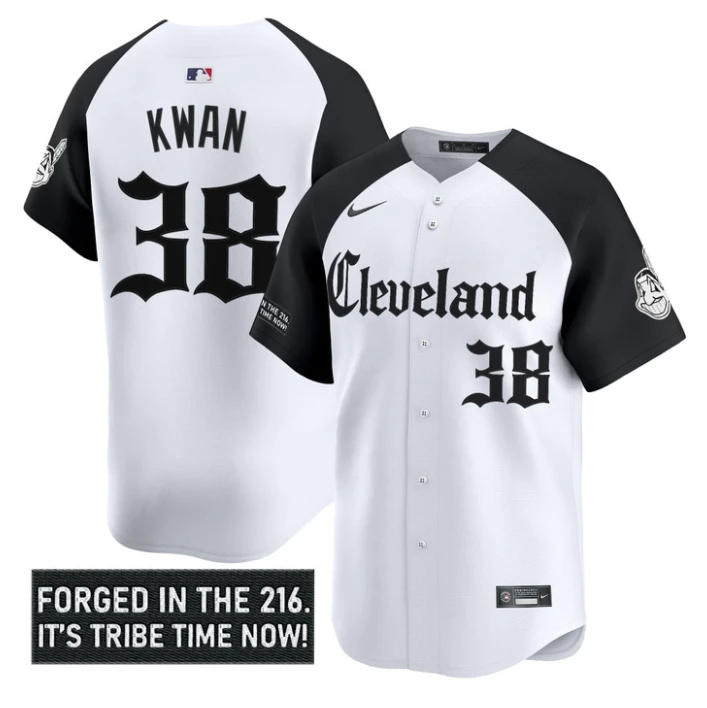 Steven Kwan Jersey #38 Cleveland Indians Gothic Iron Edition Stitched Alternate by My Store