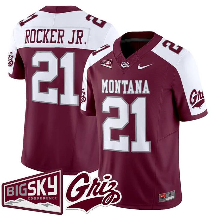 Stevie Rocker Jr Jersey #21 Montana Grizzlies 2025 Vapor Stitched by My Store NCAA Football Jerseys