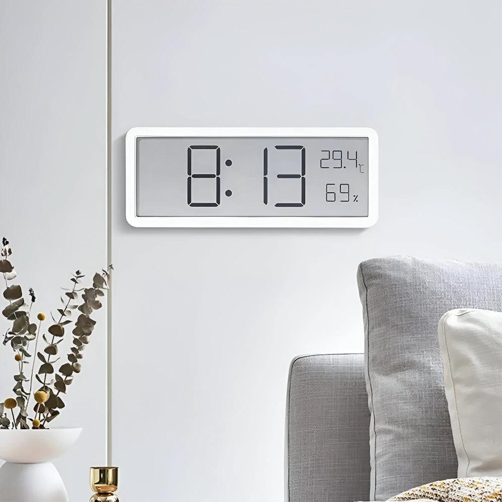 Digital LED Wall Clock – Large Display with Temperature and Humidity by BowLift