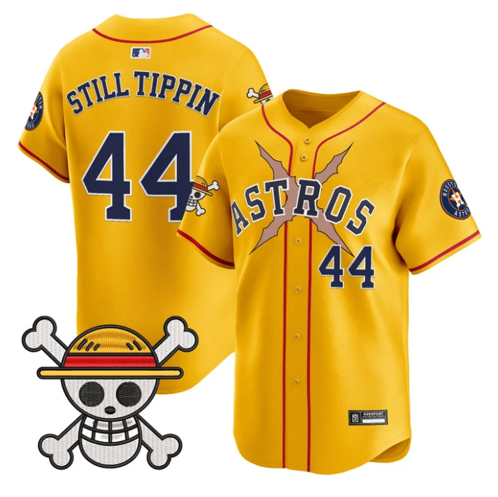 Still Tippin Jersey #44 Houston Astros One Piece 2025 Limited Stitched Gold by My Store