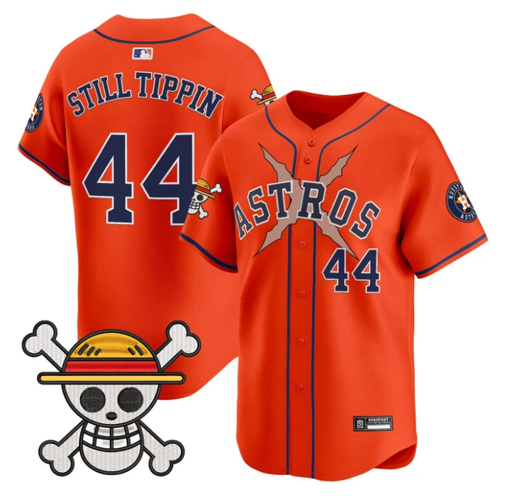 Still Tippin Jersey #44 Houston Astros One Piece 2025 Limited Stitched Orange by My Store