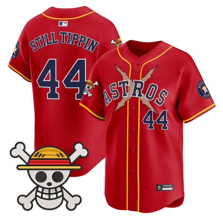 Still Tippin Jersey #44 Houston Astros One Piece 2025 Limited Stitched Red by My Store