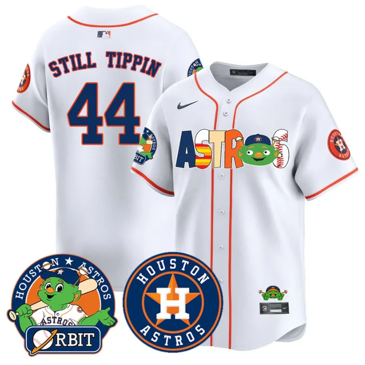 Still Tippin Jersey #44 Houston Astros Orbit Vapor Premier Limited Stitched White by My Store