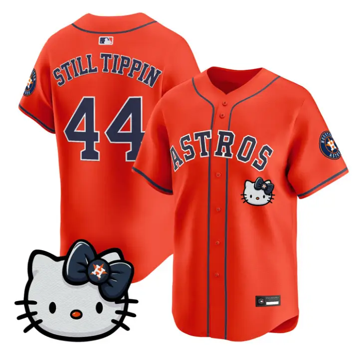 Still Tippin Jersey #44 Houston Astros Hello Kitty Premier Stitched by My Store