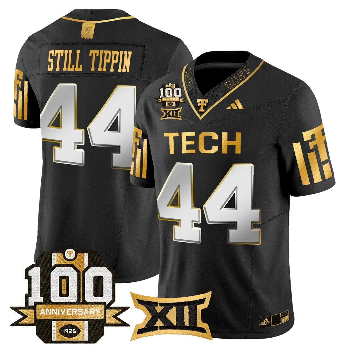 Still Tippin Jersey #44 Texas Tech 2025 100th Anniversary Stitched by My Store NCAA Football Jerseys