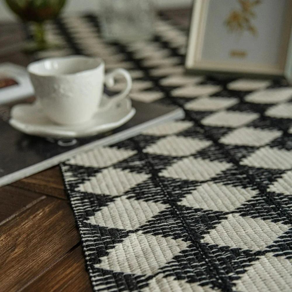 Stitching Tassel Diamond Table Runner by Casa & Beyond