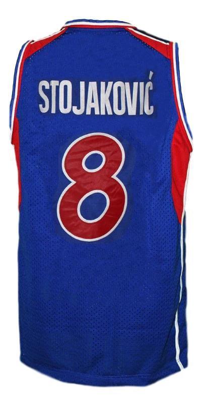 Stojakovic Jersey #8 Jugoslavija Yugoslavia Basketball Blue by My store basketball