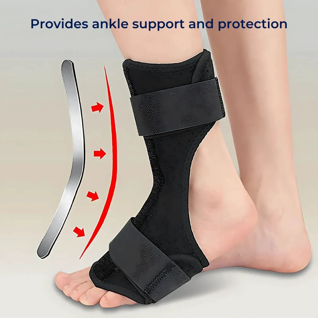 StrideGuard Drop Foot Brace Support | Foot and Ankle Support - Lifts Front Foot - Improves Gait - Reduces Falls - Alleviates Pain for Mobility Aid Bowlift by Bowlift