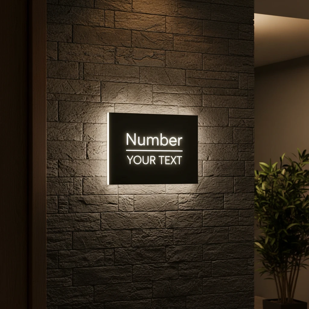 Custom Led Address Number Sign House Sign Light Box by Neonchics