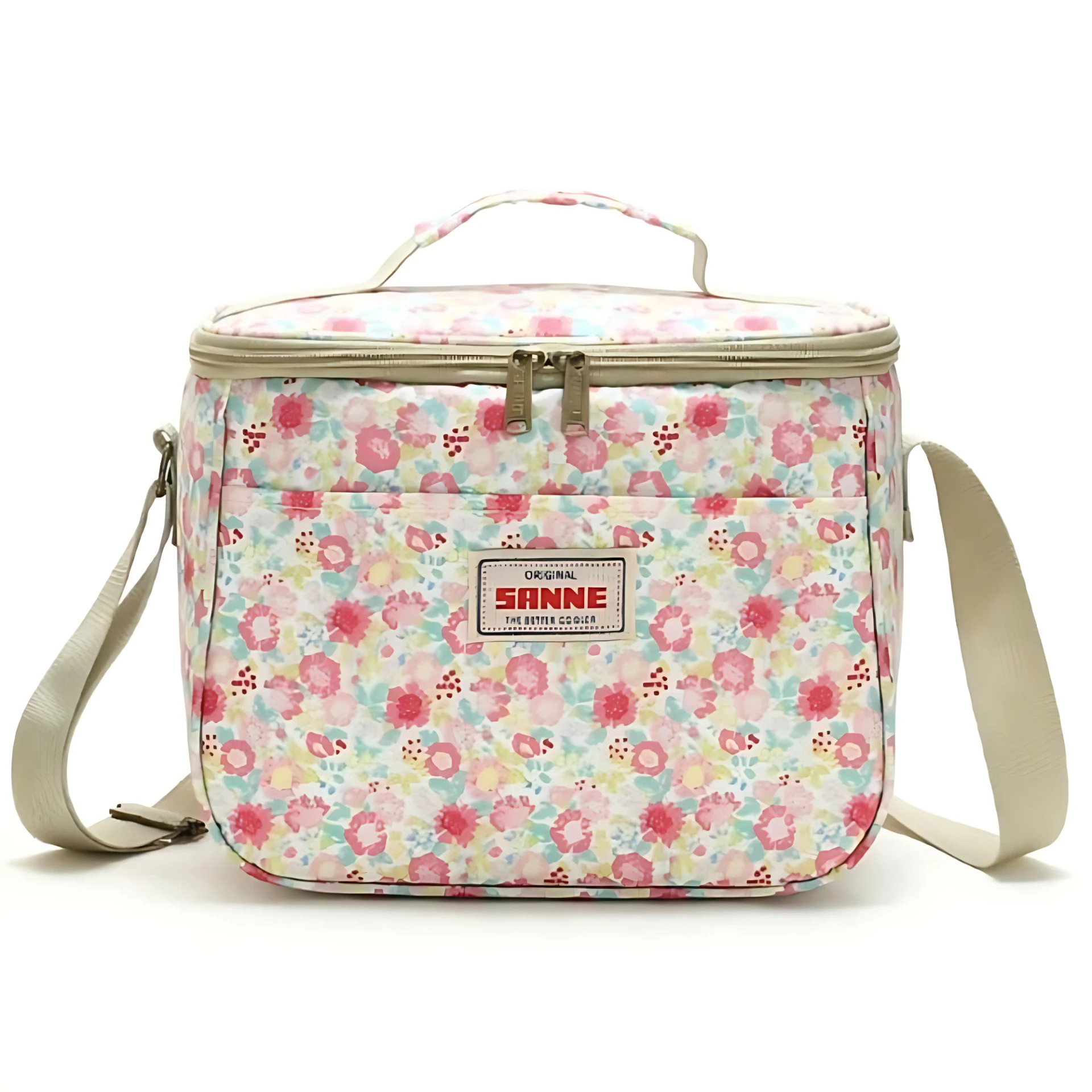 Stylish Retro Floral Insulated Picnic Lunch Bag by Casa & Beyond