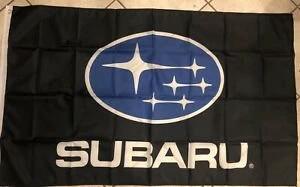 Subaru Black Car Flag 3X5 Ft Polyester Banner USA 90x150cm by flagsjustdoit