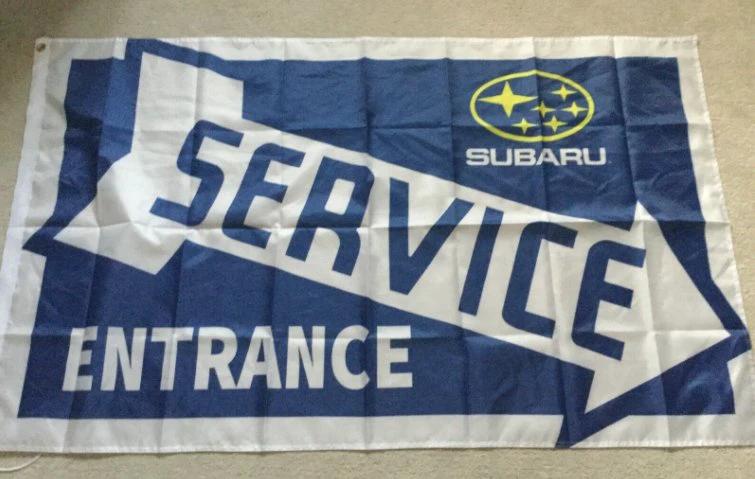 Subaru Entrance Workshop Flag 3X5 Ft Polyester Banner USA 90x150cm by flagsjustdoit
