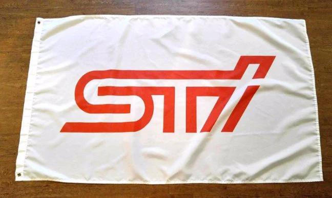 Subaru STI Flag 3X5 Ft Polyester Banner USA 90x150cm by flagsjustdoit