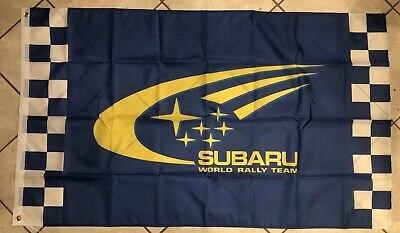 Subaru WRX Racing Black White Flag 3X5 Ft Polyester Banner USA 90x150cm by flagsjustdoit